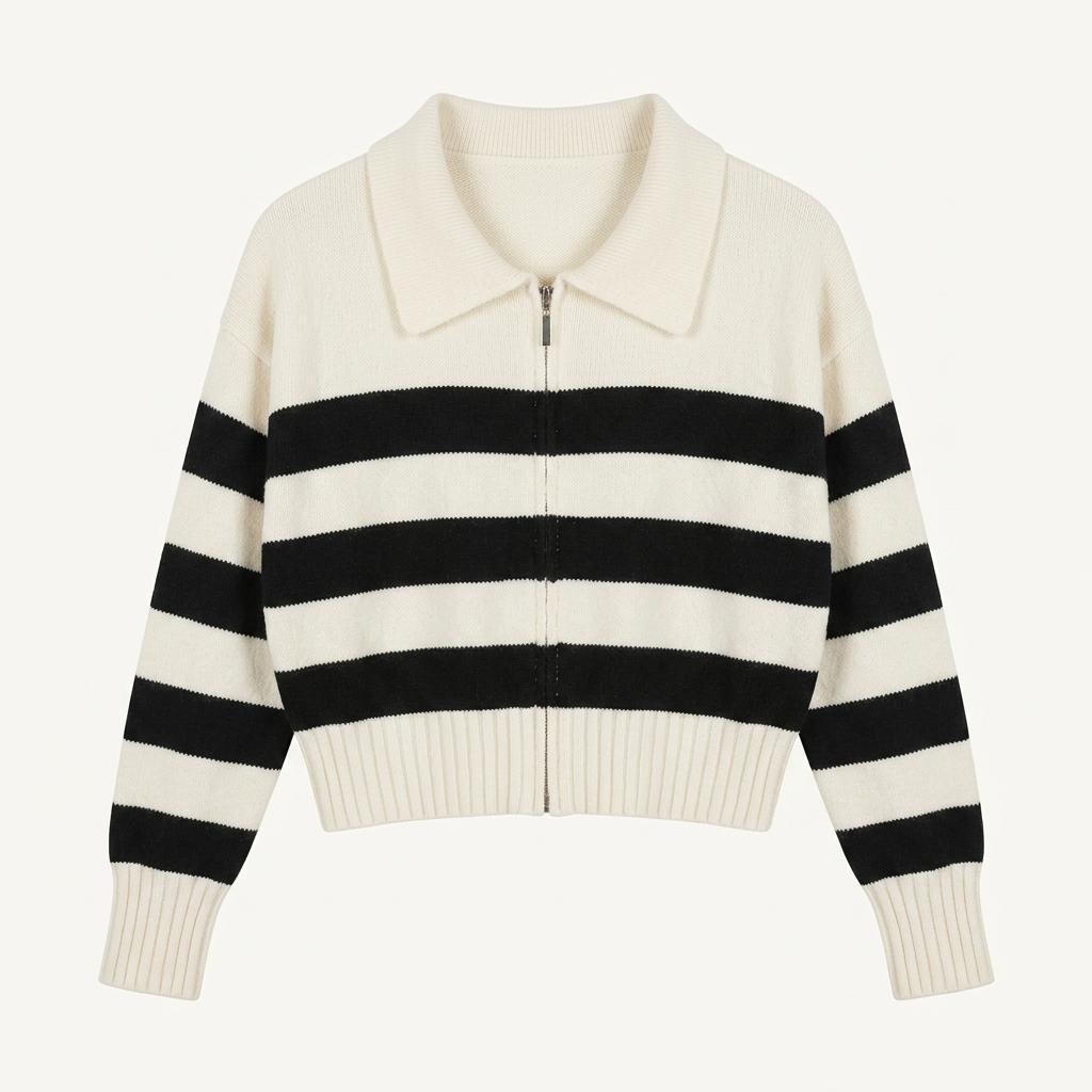 knit zip-up 1