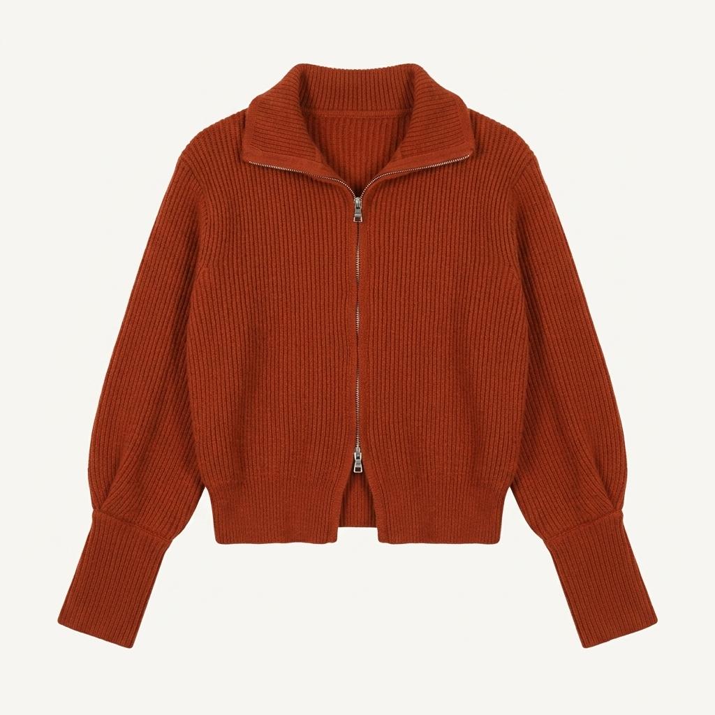 knit zip-up 1
