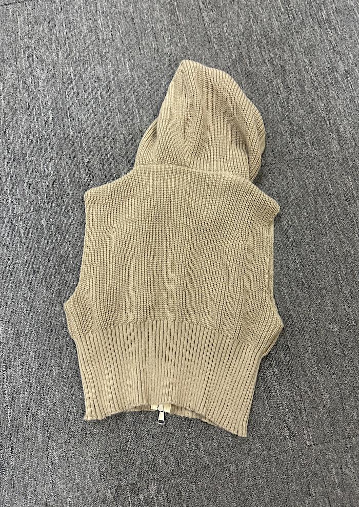 knit hood zip-up 3