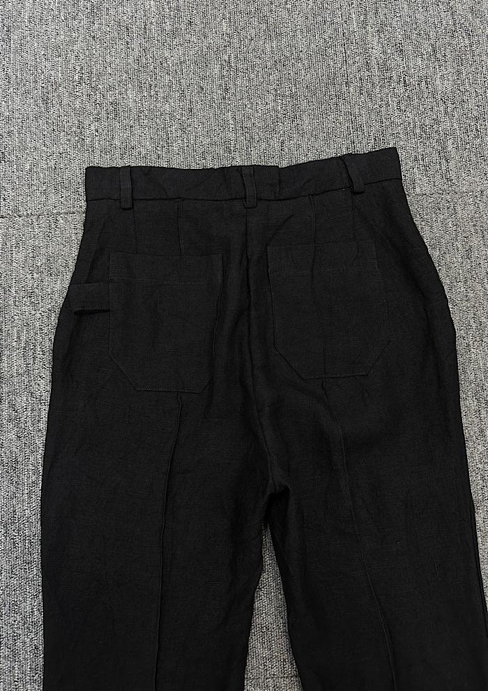 see linen 100% bootscut pants (27inch) 4