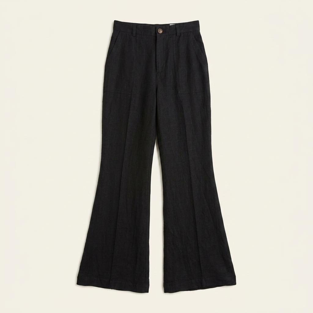 see linen 100% bootscut pants (27inch) 1