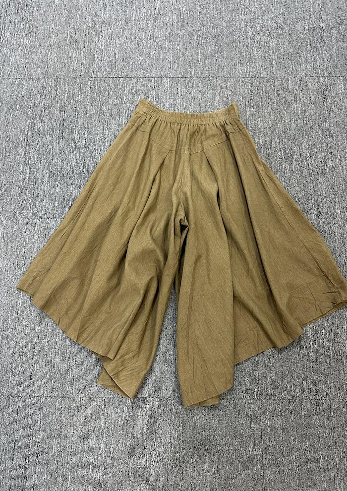 vintage wide linen pants (27~28inch) 3