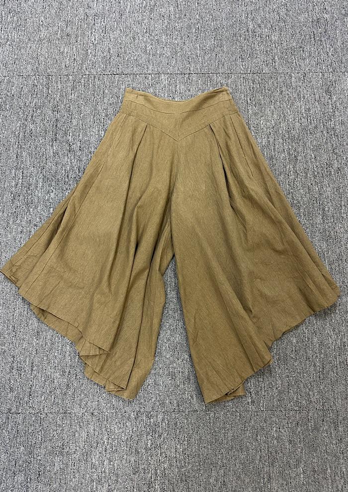 vintage wide linen pants (27~28inch) 2