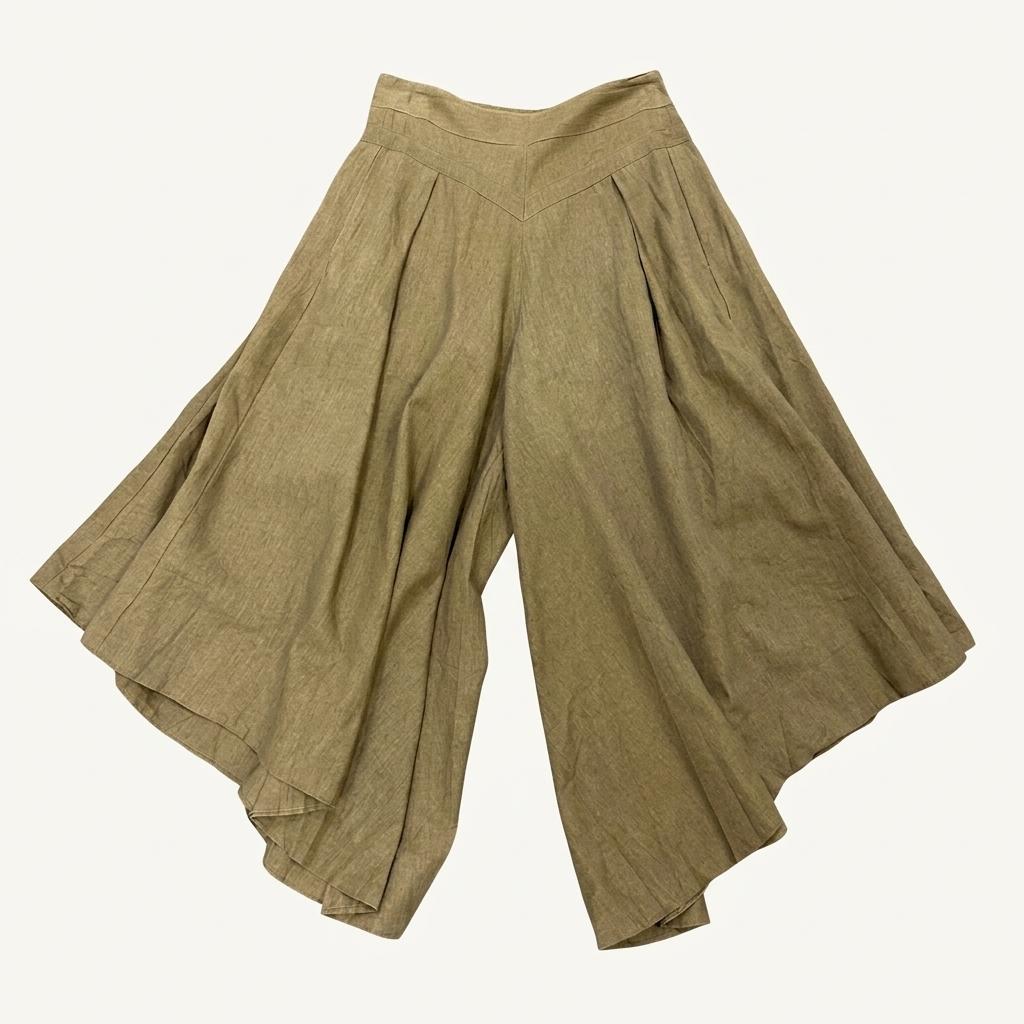 vintage wide linen pants (27~28inch) 1