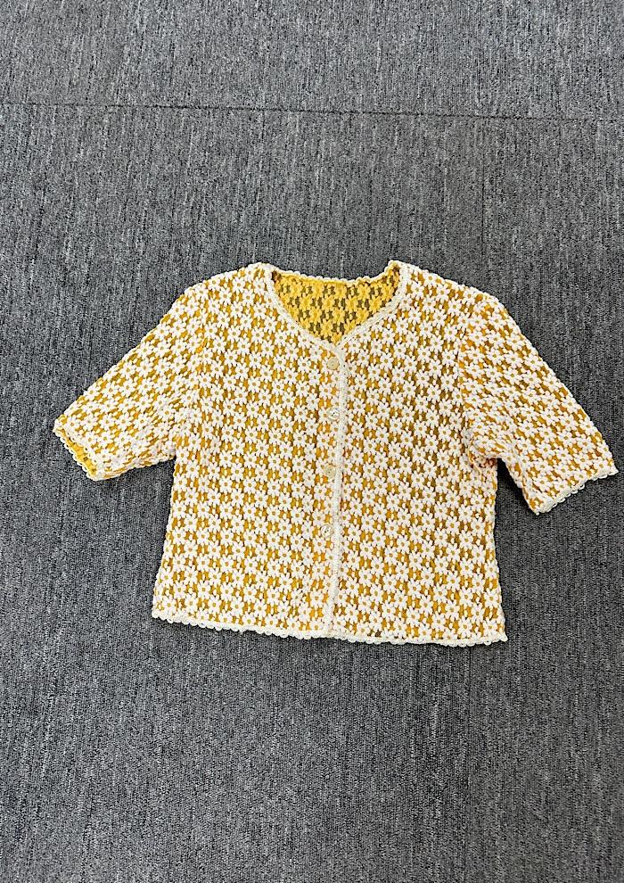 daisy see through cardigan 2