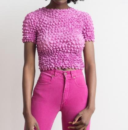 popcorn pleats top (wine color) 2