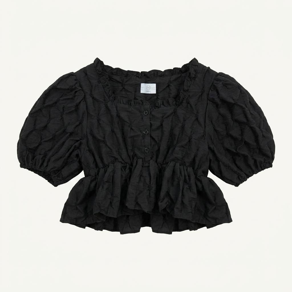 pleats crop blouse 1