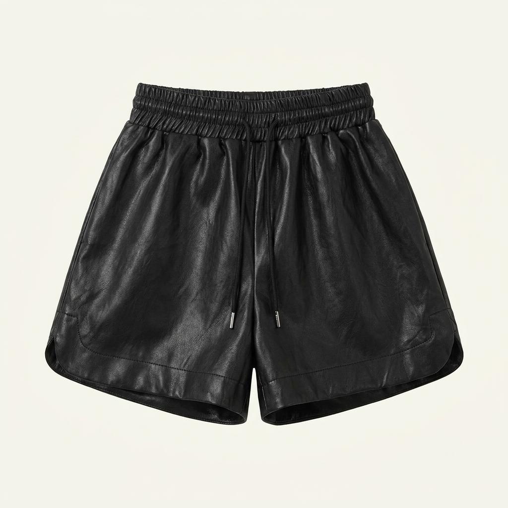 fake leather shorts 1