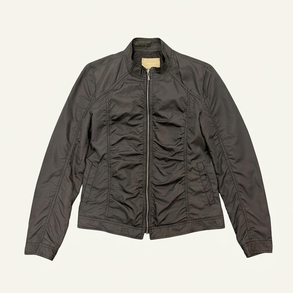 shirring zip-up 1