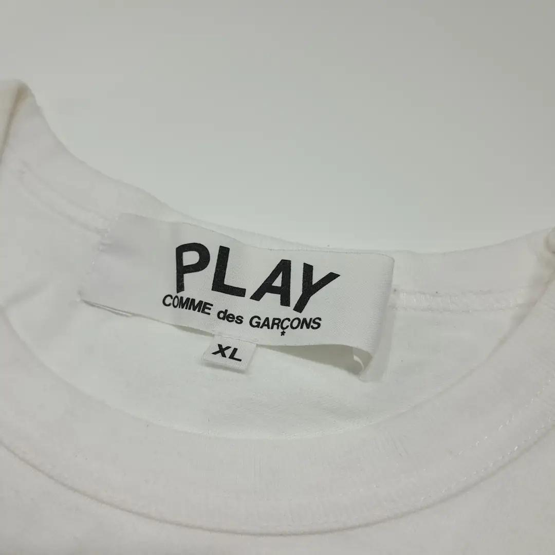 CK079 XL 꼼데가르송플레이 일본판 멀티하트도트 화이트 반팔 티셔츠 4