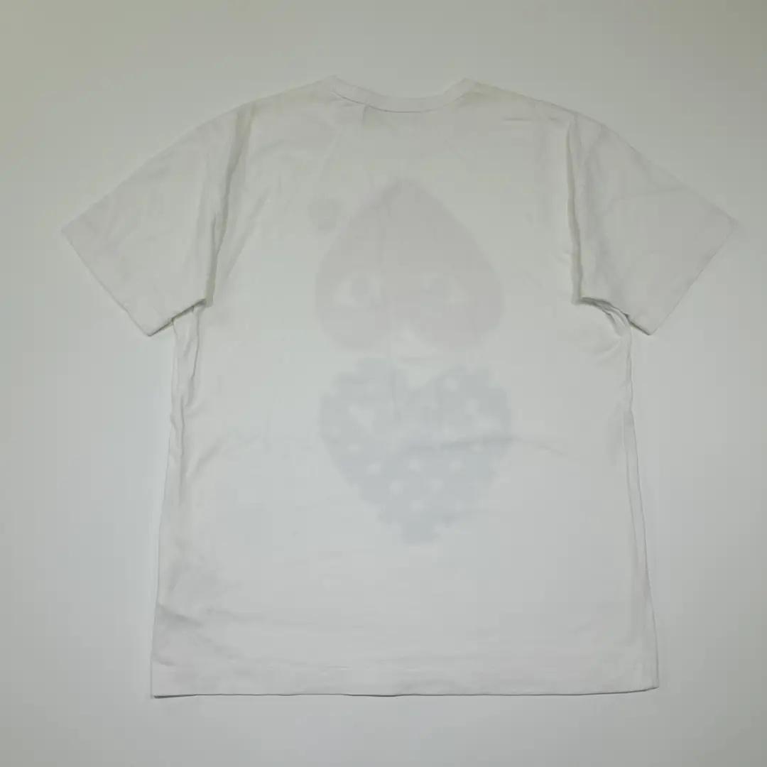 CK079 XL 꼼데가르송플레이 일본판 멀티하트도트 화이트 반팔 티셔츠 8