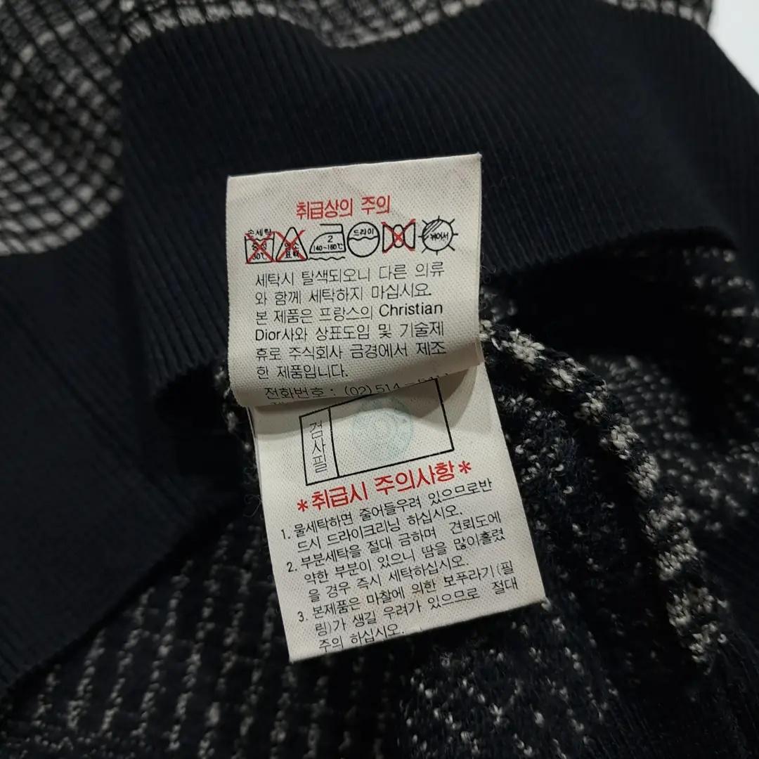 CK029 XL 디올 90s 브이넥 블랙 니트조끼 베스트 7
