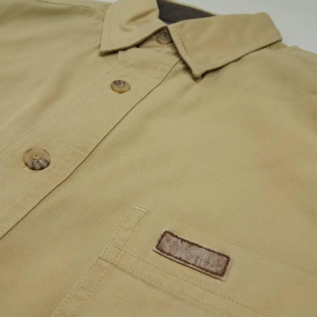 CK017 S 칼하트 00s 가죽패치 머스타드 반팔 워크 셔츠 남방 6
