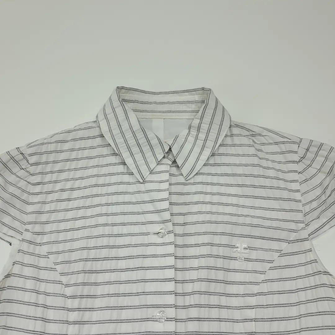 CL994 M 꾸레주 90s 일본판 시어서커 모던 스트라이프 원피스 3