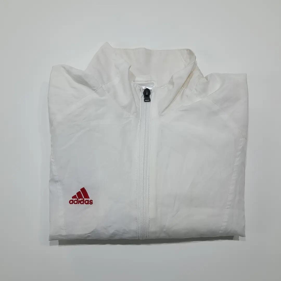 CL989 아디다스 90s 실버태그 화이트레드 크롭 바람막이 자켓 7
