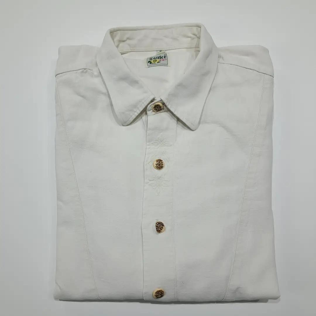 CL984 XL 디스틀러 90s 독일 트라흐텐 바바리안 코튼린넨 알펜 셔츠 9