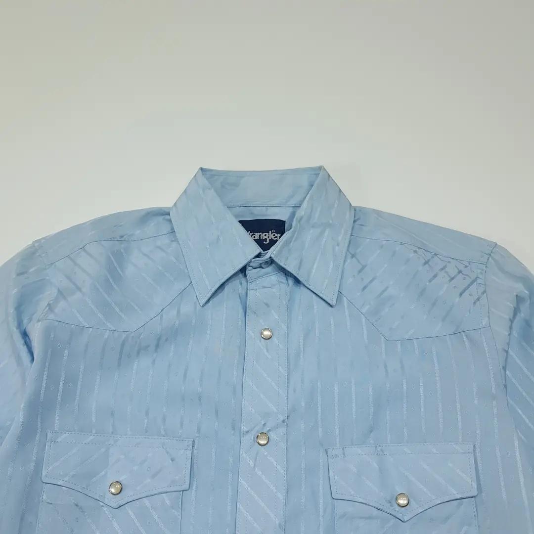CL923 S 랭글러 90s 스트라이프 스카이블루 웨스턴 셔츠 남방 3