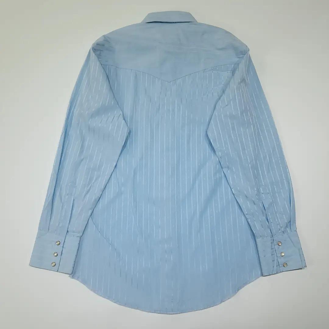 CL923 S 랭글러 90s 스트라이프 스카이블루 웨스턴 셔츠 남방 7