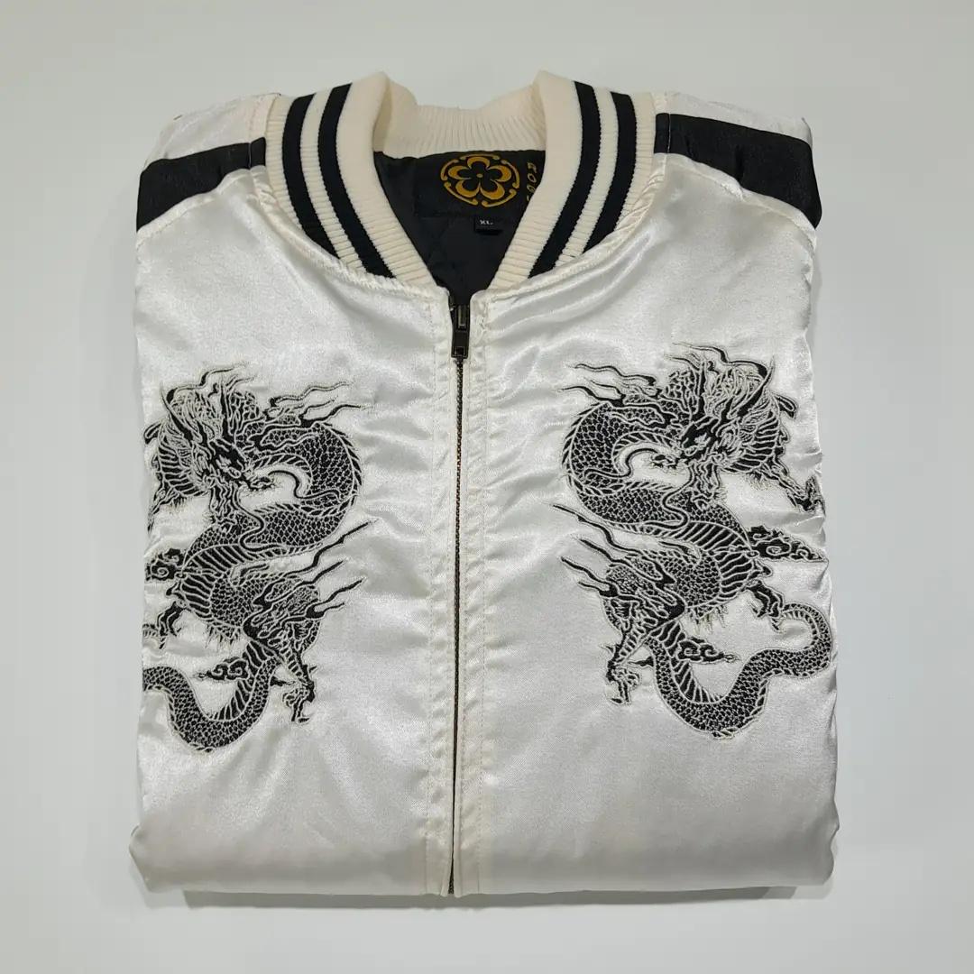 CL881 [새상품] XL 로그 00s 새틴 백룡 스카잔 자켓 점퍼 7