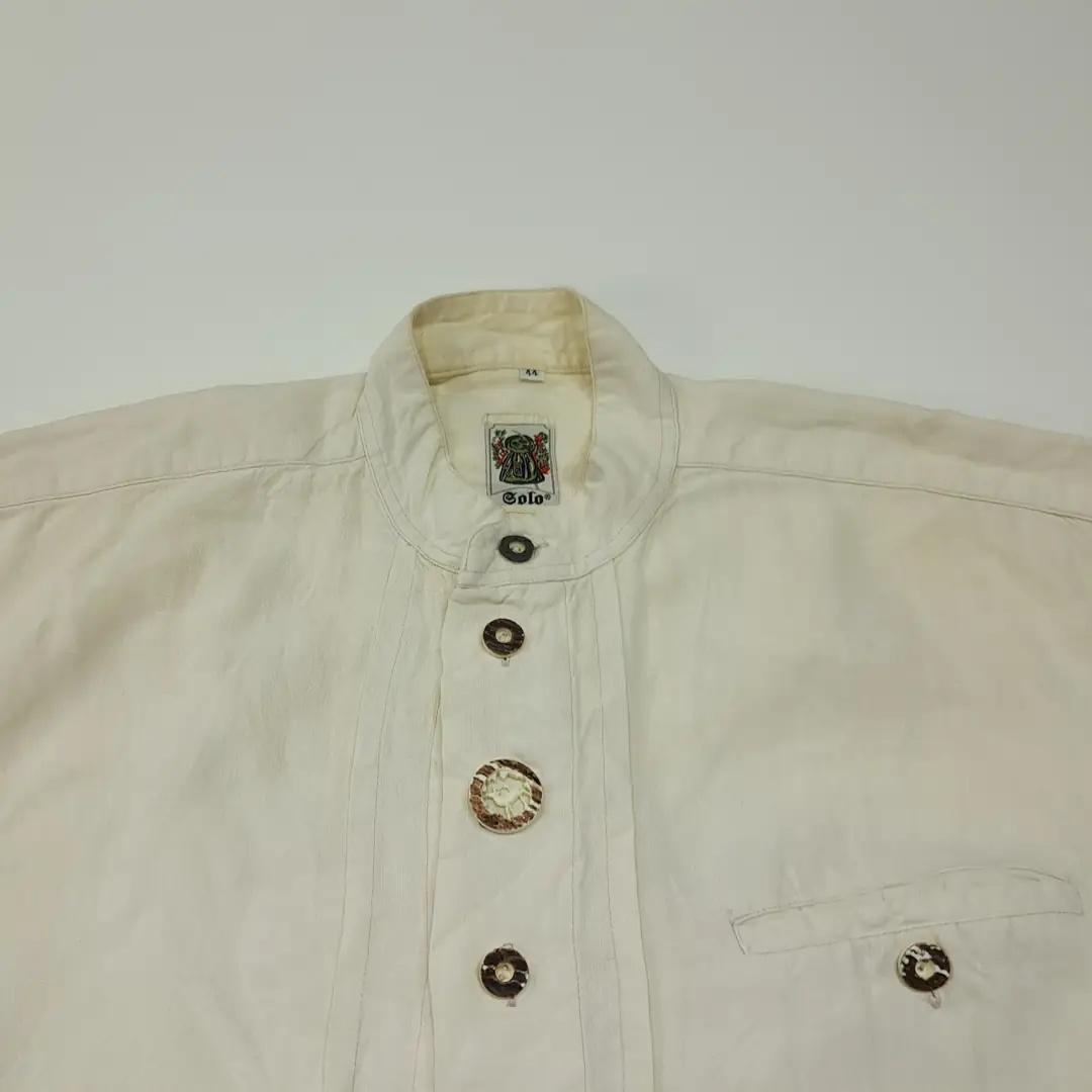 CL876 2XL Solo 80s 독일 트라흐텐 바바리안 린넨 알펜 셔츠 남방 3