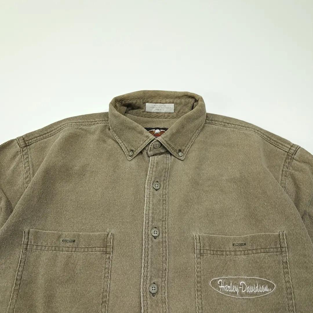 CL867 XL 할리데이비슨 90s 코듀로이 셔츠 남방 3