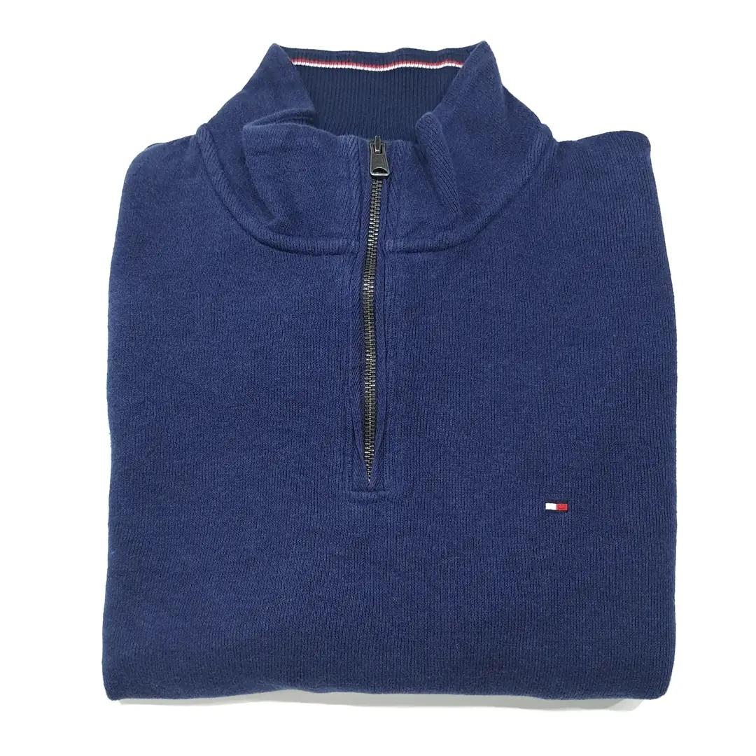 CL824 2XL 타미힐피거 00s 하프집업 네이비 니트 스웨터 9