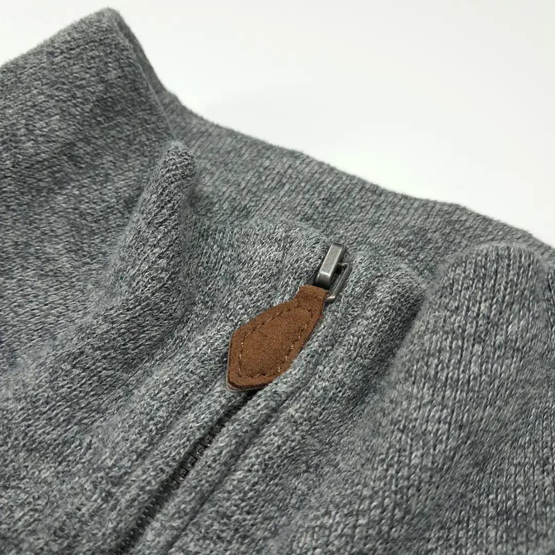 CL784 M 폴로 가죽풀러 헤더그레이 하프집업 니트 스웨터 6