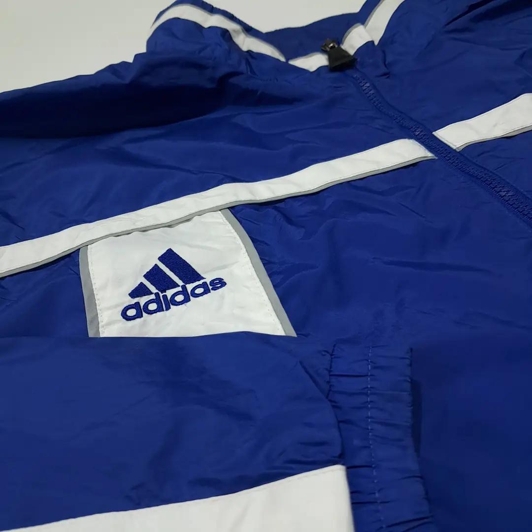 CL734 XL 아디다스 00s 블루 화이트 바람막이 자켓 6