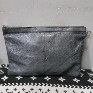정품 발렌시아가 가죽 모터 클러치백 (그레이색) 5