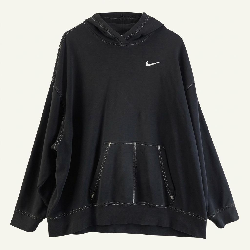 나이키 여성85 스티치 블랙 후드티셔츠 M5953 1