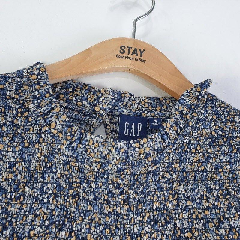 GAP 여성M 블랙 잔꽃 블라우스 M5979 5