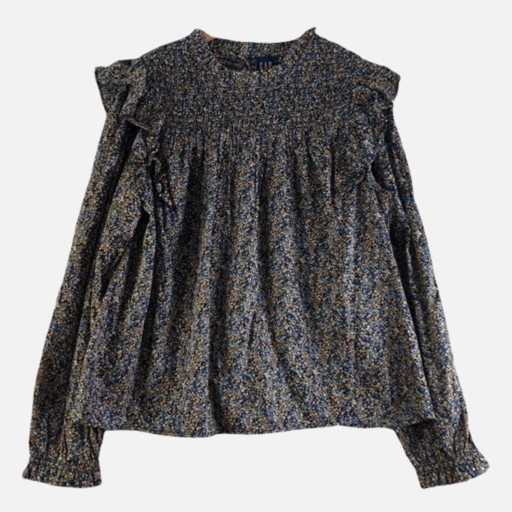GAP 여성M 블랙 잔꽃 블라우스 M5979 2
