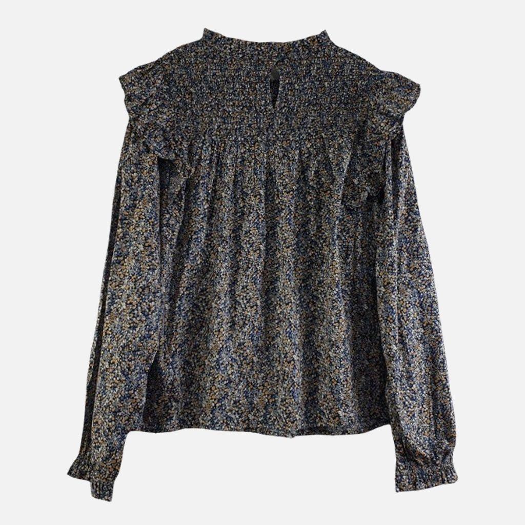 GAP 여성M 블랙 잔꽃 블라우스 M5979 3