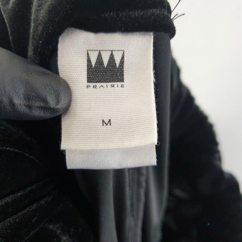 PRAIRIE 여자M 블랙 벨벳 팬츠 M6095 7