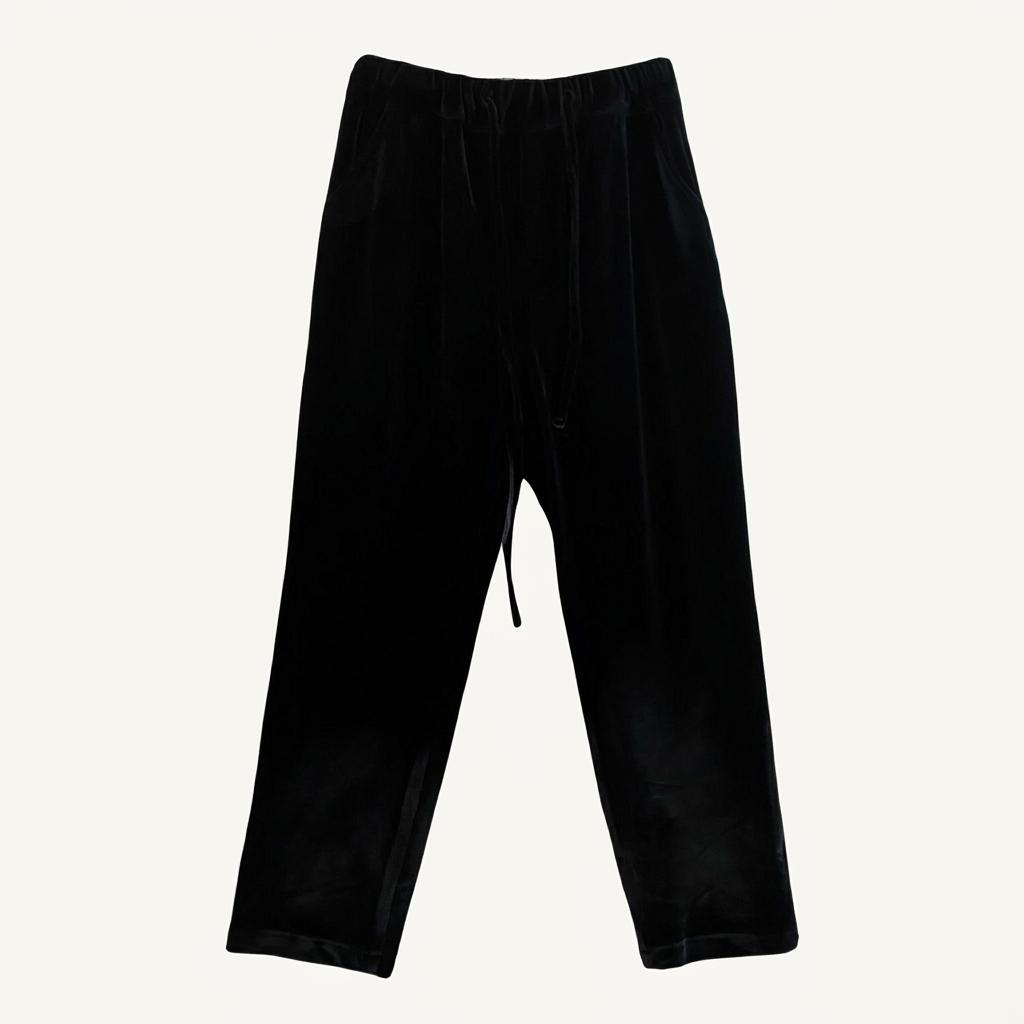 PRAIRIE 여자M 블랙 벨벳 팬츠 M6095 1