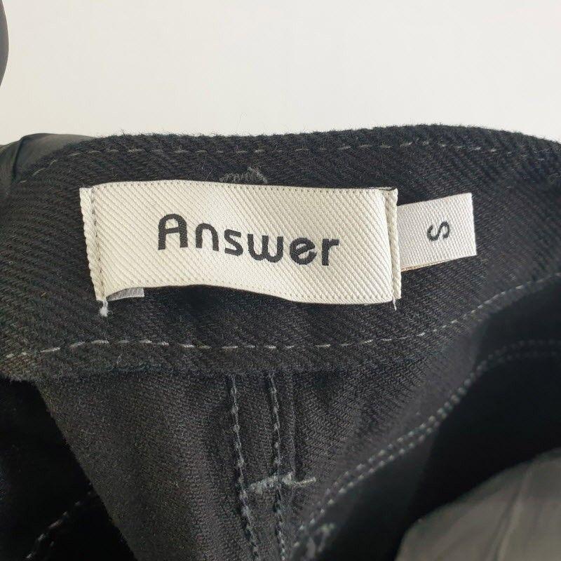 ANSWER 여자S 블랙 면 팬츠 M6098 7