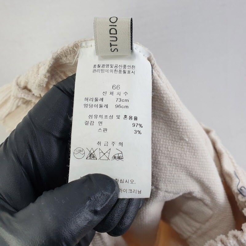 여73-96 코듀로이 바지 베이지 M6292 7
