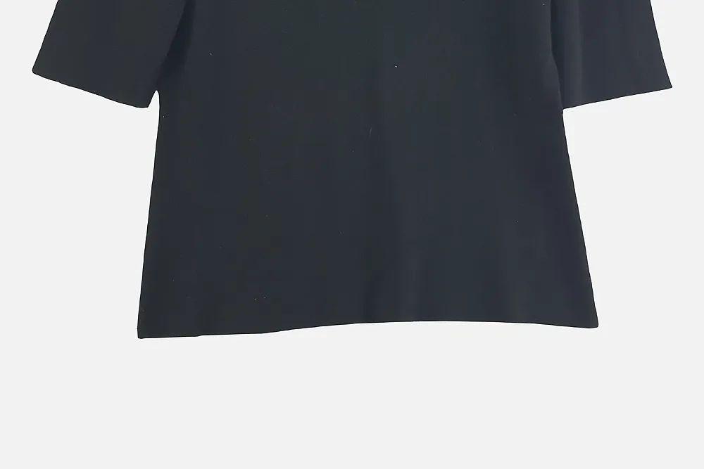 탑텐 여100 골지 반팔티 블랙 M6430 7