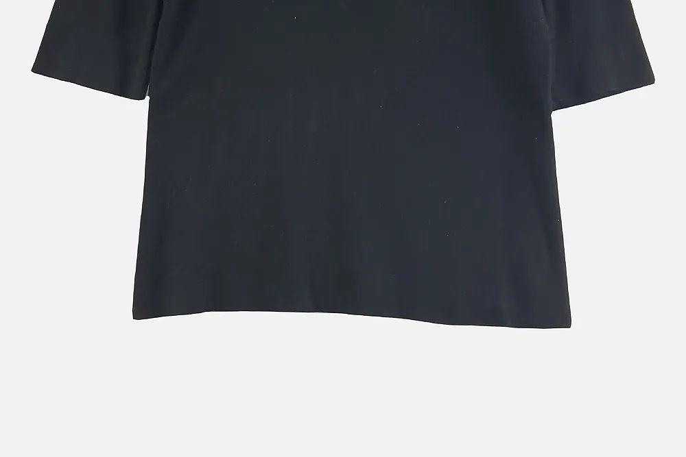 탑텐 여100 골지 반팔티 블랙 M6430 5