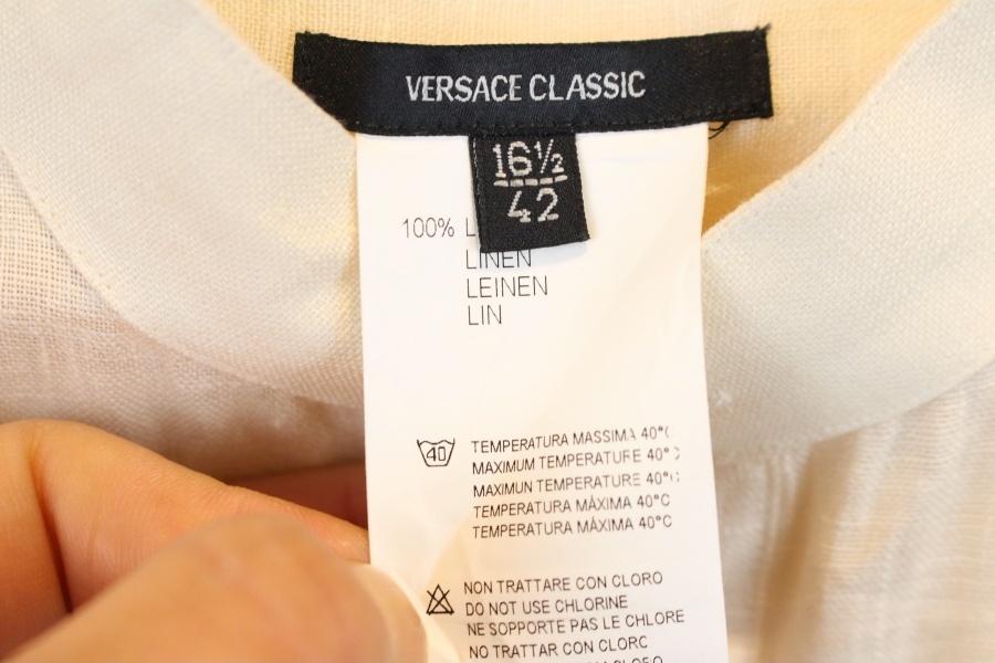 VERSACE classic 베르사체 linen 린넨100% 헨리넥 셔츠 2