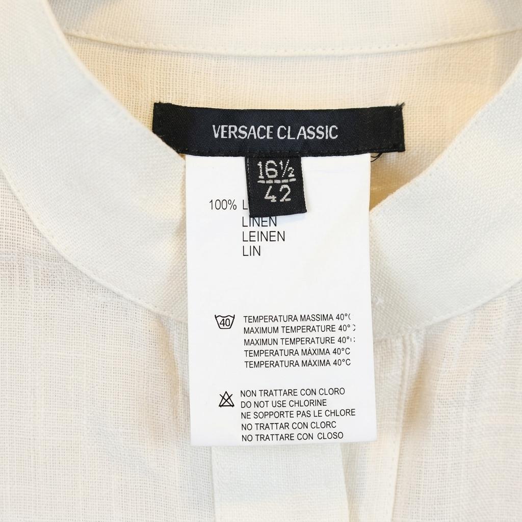 VERSACE classic 베르사체 linen 린넨100% 헨리넥 셔츠 1