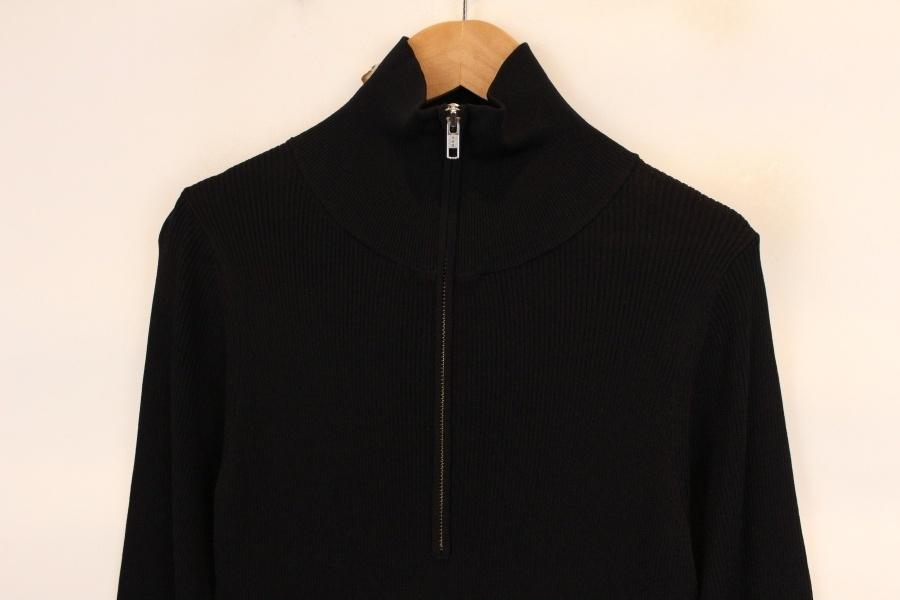 [PLUS OTO.HA] black color zipup Long onepiece 3