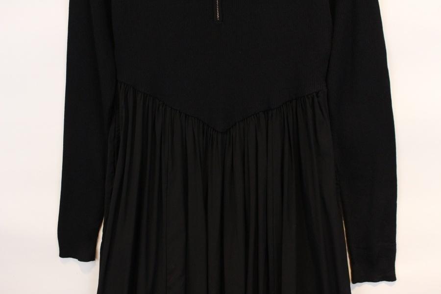 [PLUS OTO.HA] black color zipup Long onepiece 4