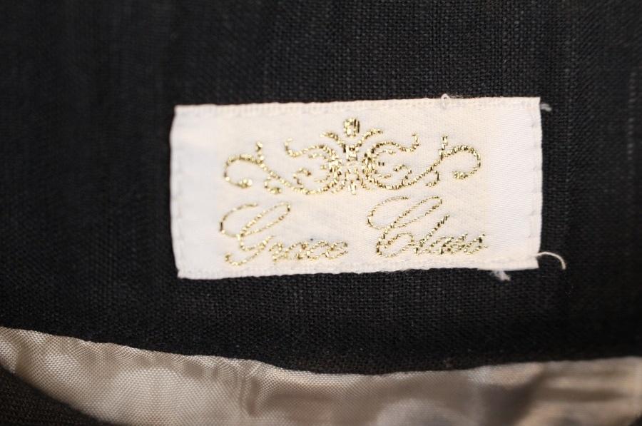TYCHEZ VINTAGE LINEN 린넨54% 블랙 플라워펀칭 스커트 8