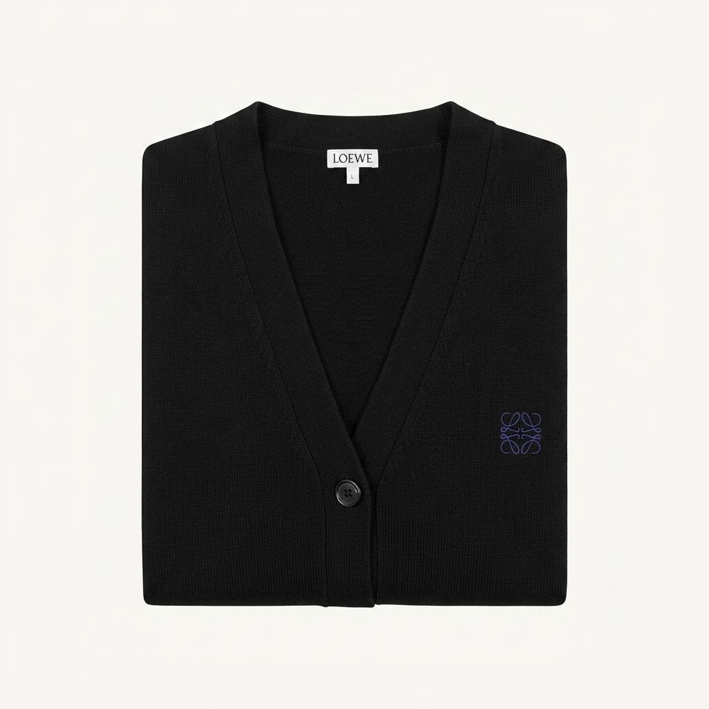 LOEWE 로에베 울 시그니처 로고 가디건 wool100% logo stitch 1