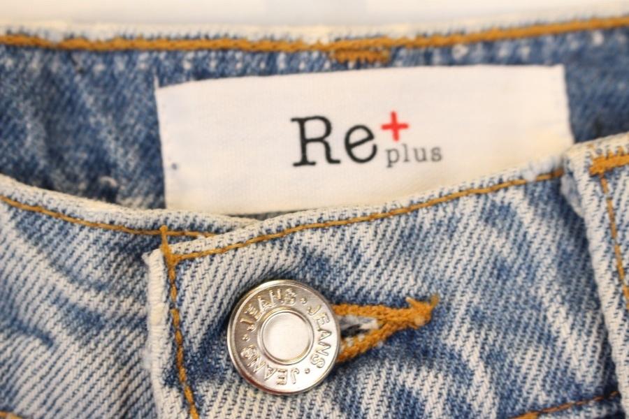 RE+PLUS lace fringe Denim shot pants 8