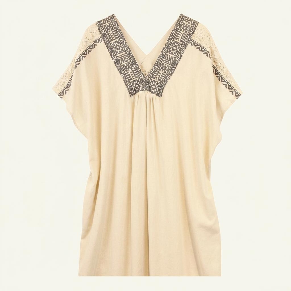 TIRICACA 티티카카 LINEN18% black ethnic pattern 1