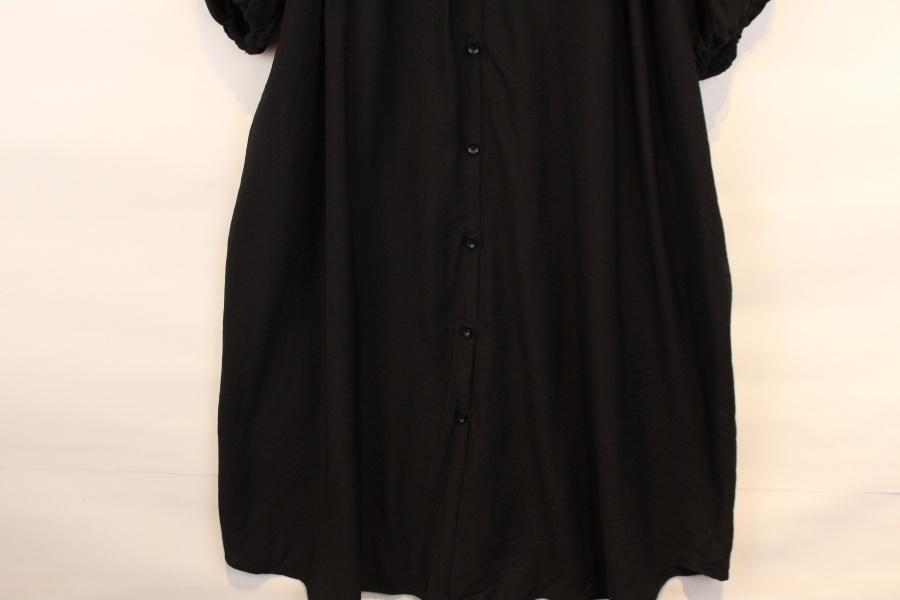 BODY DESSERT cotton poly black button onepiece 6