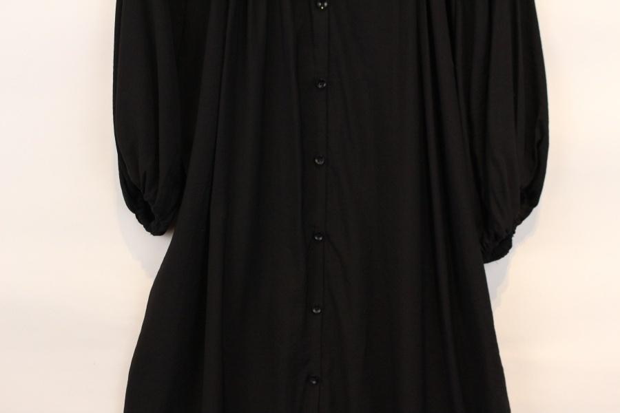 BODY DESSERT cotton poly black button onepiece 5
