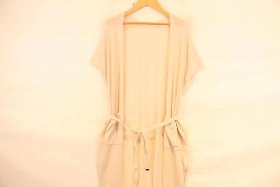 TYCHEZ VINTAGE cotton nylon beltid long cardigan 2